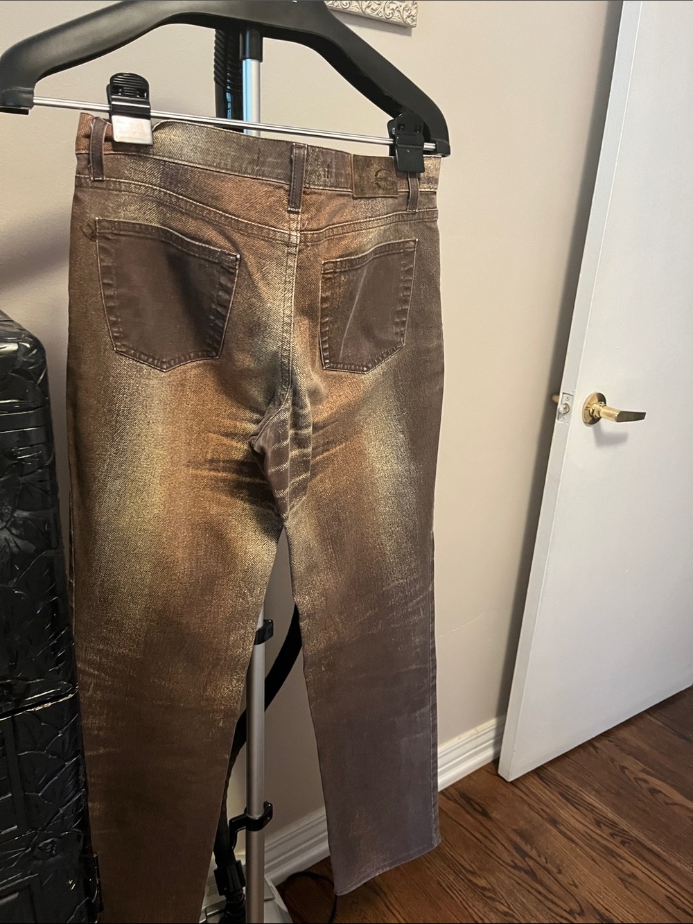 Ladys Washed Brown Fade Jeans - Classic Straight Fit